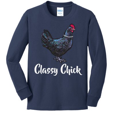 Classy Chick - Funny Cute Kids Long Sleeve Shirt