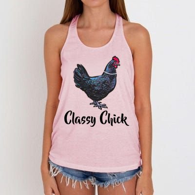 Classy Chick - Funny Cute Women's Knotted Racerback Tank