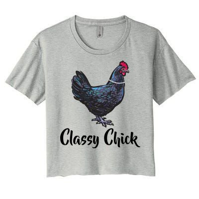 Classy Chick - Funny Cute Women's Crop Top Tee