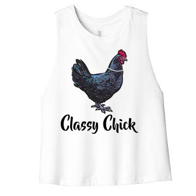 Classy Chick - Funny Cute Women's Racerback Cropped Tank