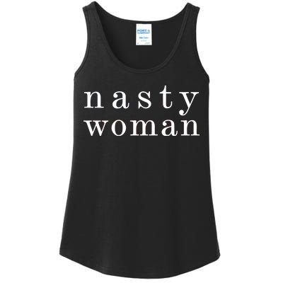 Classy Nasty Woman News Anchor Logo Ladies Essential Tank