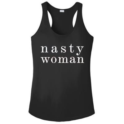 Classy Nasty Woman News Anchor Logo Ladies PosiCharge Competitor Racerback Tank