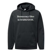 Classy News Democracy Dies in Darkness Performance Fleece Hoodie