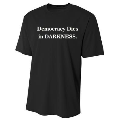 Classy News Democracy Dies in Darkness Performance Sprint T-Shirt