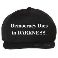 Classy News Democracy Dies in Darkness Wool Snapback Cap