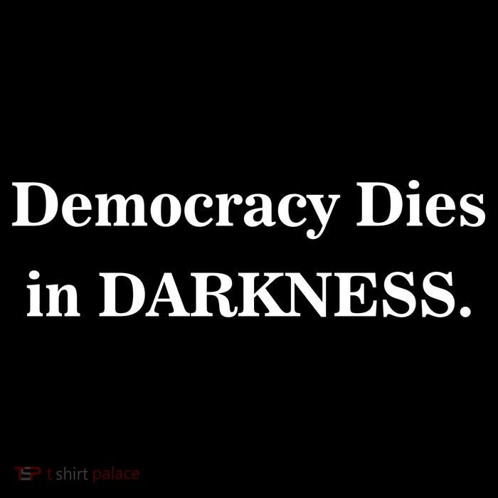 Classy News Democracy Dies in Darkness Kids T-Shirt