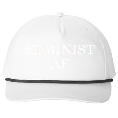 Classy News Feminist AF Text Logo Snapback Five-Panel Rope Hat