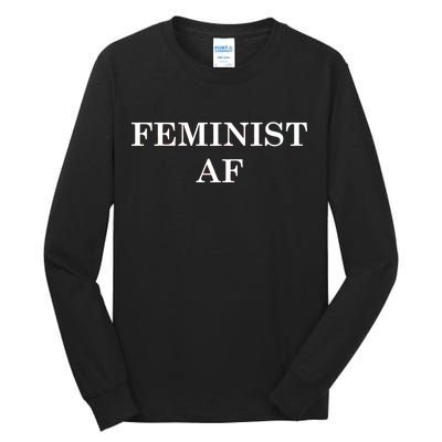 Classy News Feminist AF Text Logo Tall Long Sleeve T-Shirt