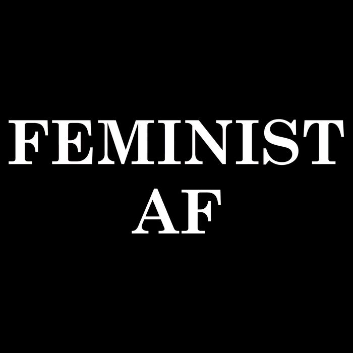 Classy News Feminist AF Text Logo Poster