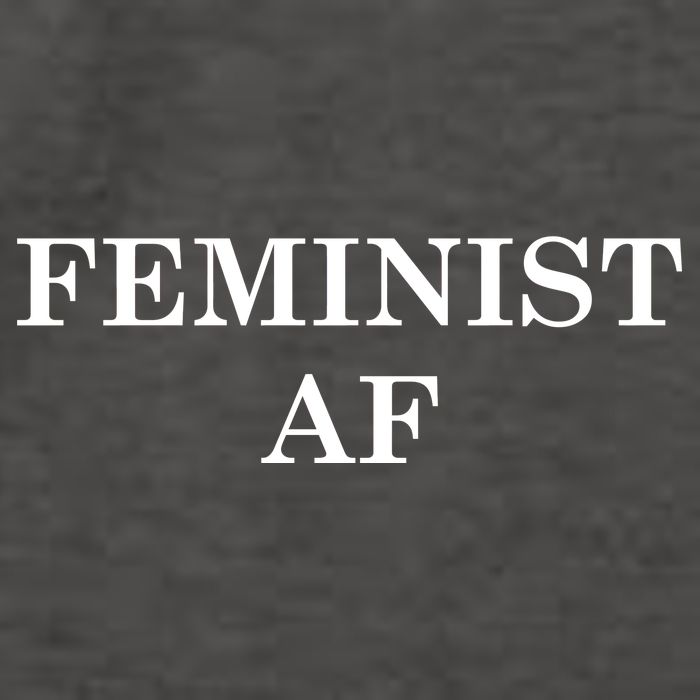 Classy News Feminist AF Text Logo Vector Backpack