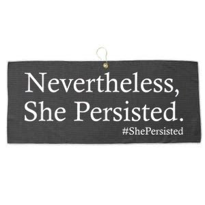 Classy News Nevertheless, She Persisted. Large Microfiber Waffle Golf Towel