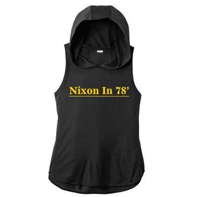 Classy News Nixon In 78' Logo Ladies PosiCharge Tri-Blend Wicking Draft Hoodie Tank