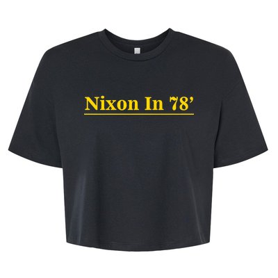 Classy News Nixon In 78' Logo Bella+Canvas Jersey Crop Tee