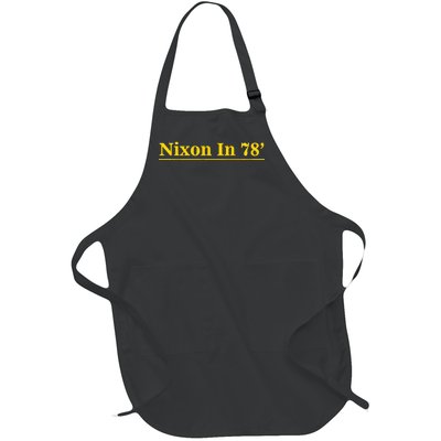 Classy News Nixon In 78' Logo Full-Length Apron With Pockets