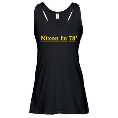 Classy News Nixon In 78' Logo Ladies Essential Flowy Tank