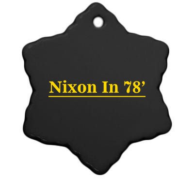 Classy News Nixon In 78' Logo Ceramic Star Ornament