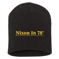 Classy News Nixon In 78' Logo Short Acrylic Beanie