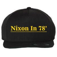 Classy News Nixon In 78' Logo Wool Snapback Cap