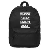 Classy Sassy Smart Assy 16 in Basic Backpack