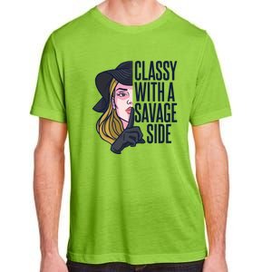 Classy With A Savage Side Adult ChromaSoft Performance T-Shirt