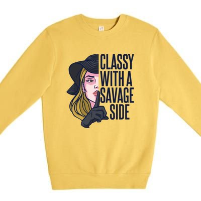 Classy With A Savage Side Premium Crewneck Sweatshirt