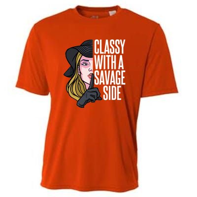 Classy With A Savage Side Cooling Performance Crew T-Shirt