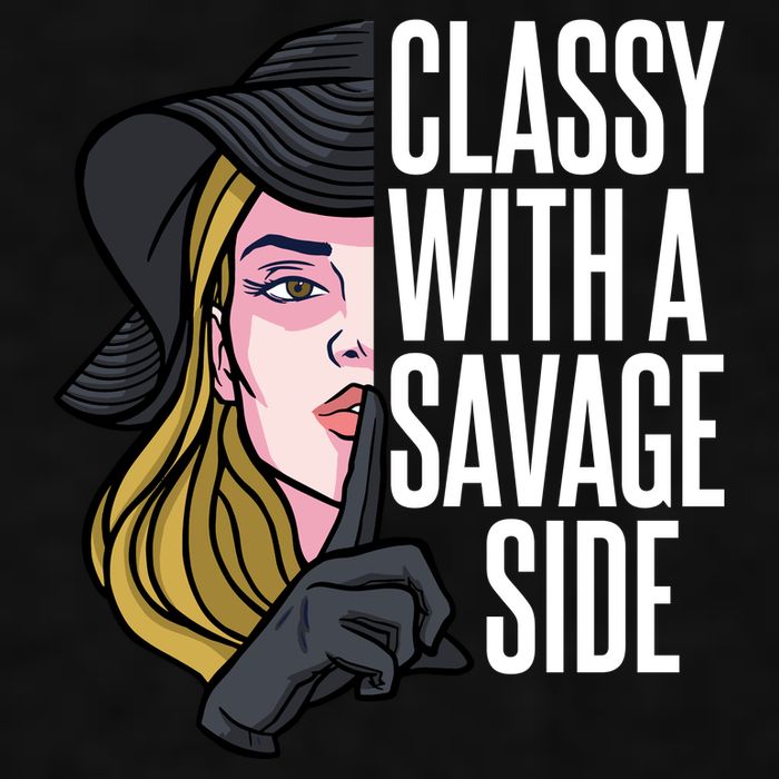 Classy With A Savage Side Ladies PosiCharge Tri-Blend Wicking Tank