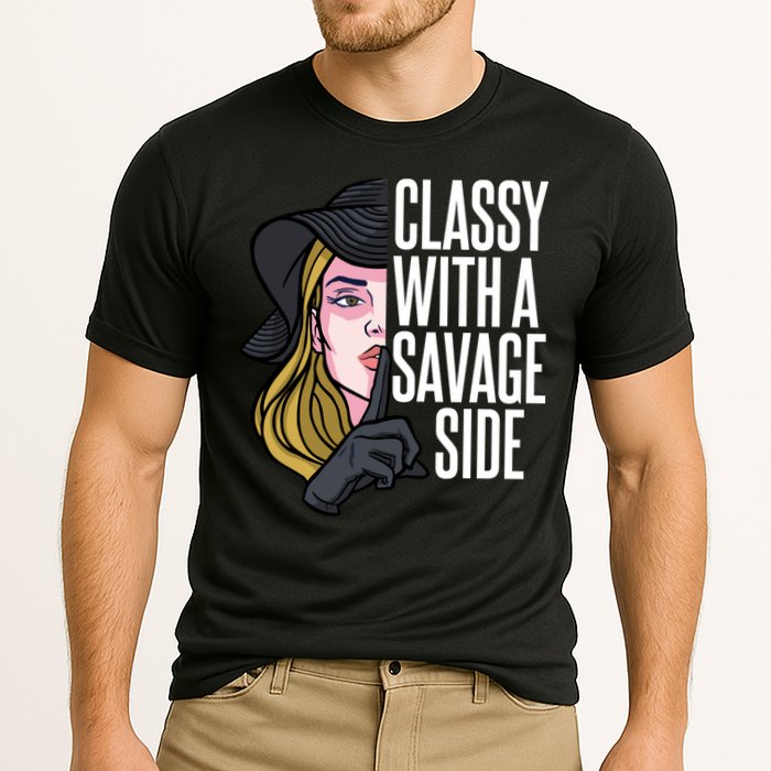 Classy With A Savage Side Cooling Performance Crew T-Shirt