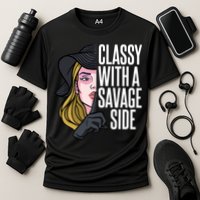 Classy With A Savage Side Cooling Performance Crew T-Shirt