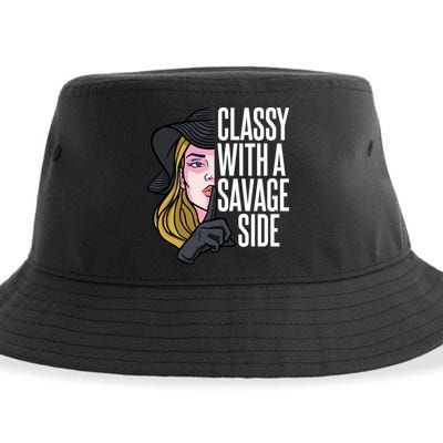 Classy With A Savage Side Sustainable Bucket Hat