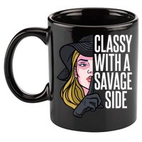 Classy With A Savage Side 11oz C Handle Ceramic Mug