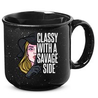 Classy With A Savage Side 15oz Campfire Ceramic Mug