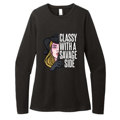 Classy With A Savage Side Womens CVC Long Sleeve Shirt