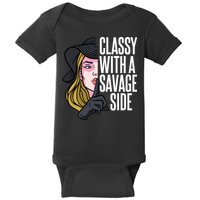 Classy With A Savage Side Baby Bodysuit