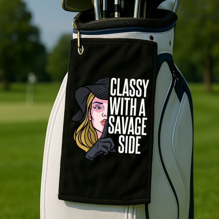 Classy With A Savage Side Golf Towel