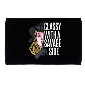 Classy With A Savage Side Microfiber Hand Towel