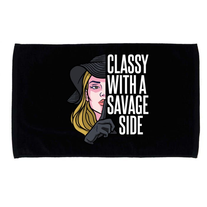 Classy With A Savage Side Microfiber Hand Towel