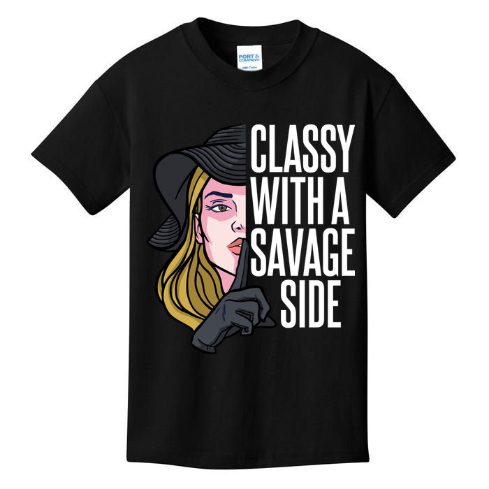 Classy With A Savage Side Kids T-Shirt