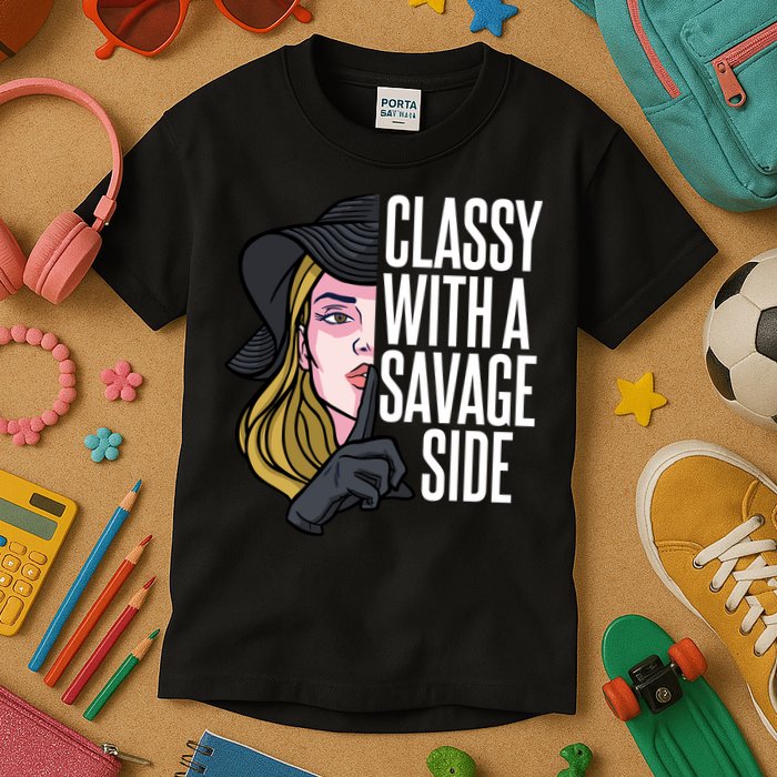 Classy With A Savage Side Kids T-Shirt