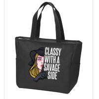 Classy With A Savage Side Zip Tote Bag