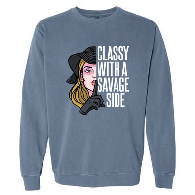 Classy With A Savage Side Garment-Dyed Sweatshirt