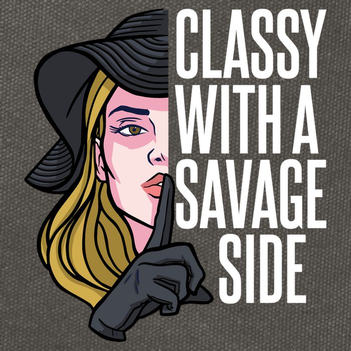 Classy With A Savage Side Cotton Canvas Backpack