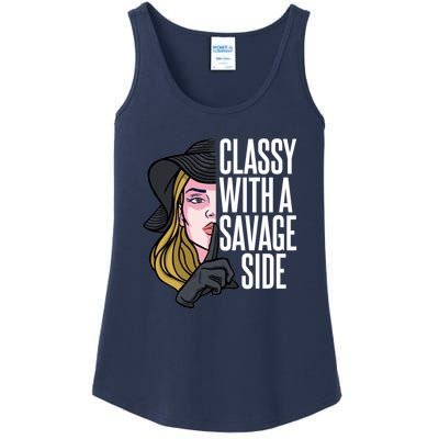 Classy With A Savage Side Ladies Essential Tank