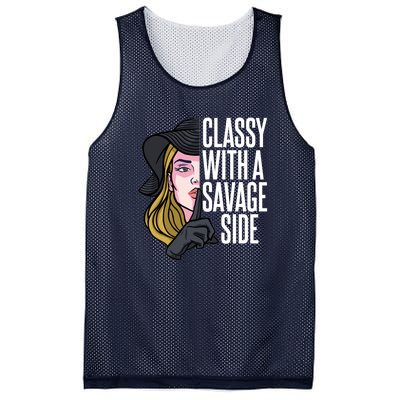 Classy With A Savage Side Mesh Reversible Basketball Jersey Tank