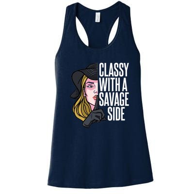 Classy With A Savage Side Women's Racerback Tank