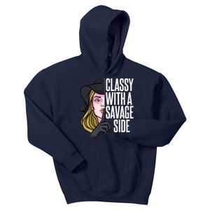 Classy With A Savage Side Kids Hoodie