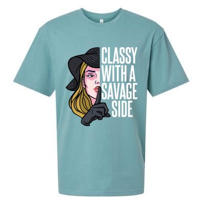 Classy With A Savage Side Sueded Cloud Jersey T-Shirt