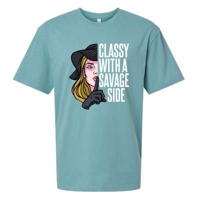 Classy With A Savage Side Sueded Cloud Jersey T-Shirt