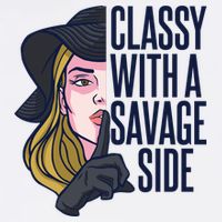 Classy With A Savage Side Garment-Dyed Sweatshirt