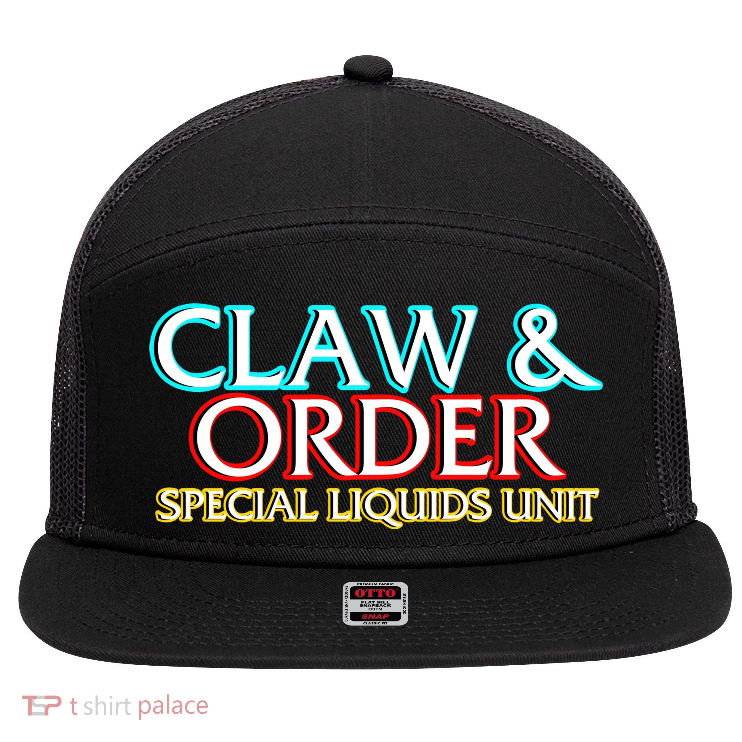 Claw & Order Special Liquids Unit 7 Panel Mesh Trucker Snapback Hat
